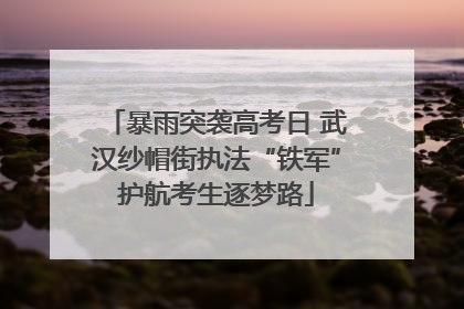 暴雨突袭高考日 武汉纱帽街执法“铁军”护航考生逐梦路