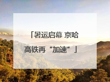 暑运启幕 京哈高铁再“加速”