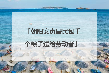 朝阳安贞居民包千个粽子送给劳动者