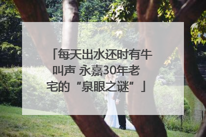每天出水还时有牛叫声 永嘉30年老宅的“泉眼之谜”