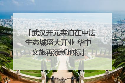 武汉开元森泊在中法生态城盛大开业 华中文旅再添新地标