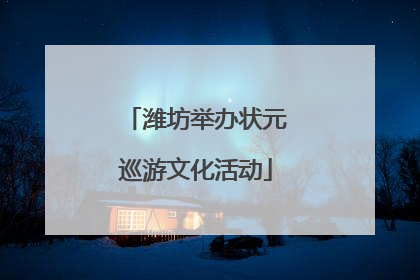 潍坊举办状元巡游文化活动