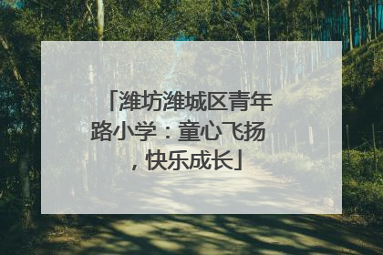 潍坊潍城区青年路小学：童心飞扬，快乐成长