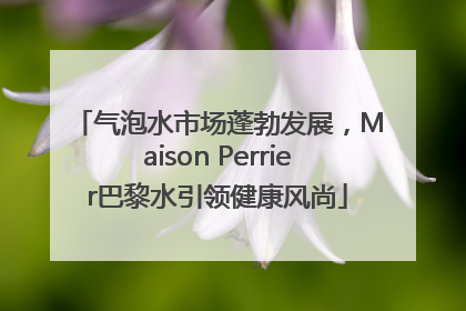 气泡水市场蓬勃发展，Maison Perrier巴黎水引领健康风尚