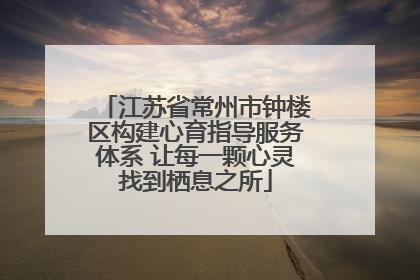 江苏省常州市钟楼区构建心育指导服务体系 让每一颗心灵找到栖息之所