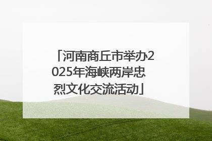 河南商丘市举办2025年海峡两岸忠烈文化交流活动