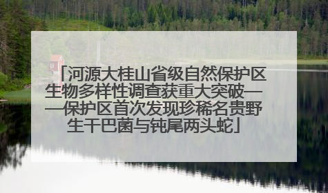 河源大桂山省级自然保护区生物多样性调查获重大突破——保护区首次发现珍稀名贵野生干巴菌与钝尾两头蛇