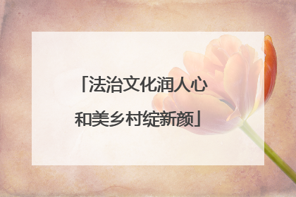 法治文化润人心 和美乡村绽新颜