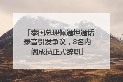 泰国总理佩通坦通话录音引发争议，8名内阁成员正式辞职
