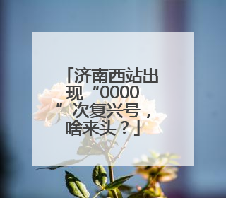 济南西站出现“0000”次复兴号，啥来头？