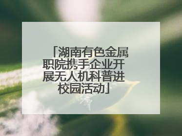 湖南有色金属职院携手企业开展无人机科普进校园活动