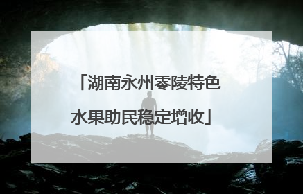 湖南永州零陵特色水果助民稳定增收