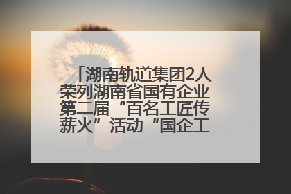 湖南轨道集团2人荣列湖南省国有企业第二届“百名工匠传薪火”活动“国企工匠”人才宣传名单