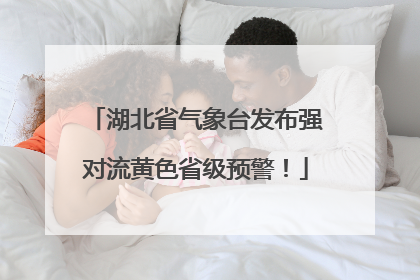 湖北省气象台发布强对流黄色省级预警！