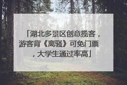 湖北多景区创意揽客，游客背《离骚》可免门票，大学生通过率高