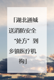 湖北通城送消防安全“处方”到乡镇医疗机构