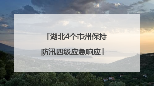 湖北4个市州保持防汛四级应急响应