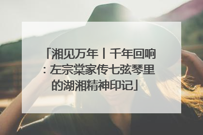 湘见万年丨千年回响：左宗棠家传七弦琴里的湖湘精神印记