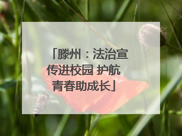 滕州：法治宣传进校园 护航青春助成长