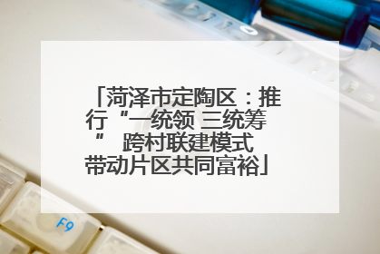 菏泽市定陶区：推行“一统领 三统筹” 跨村联建模式 带动片区共同富裕