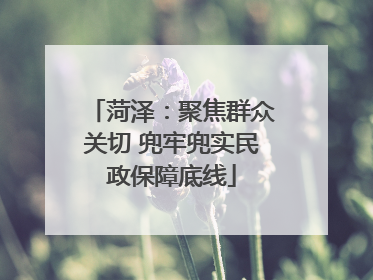 菏泽：聚焦群众关切 兜牢兜实民政保障底线