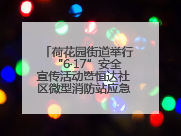 荷花园街道举行“6·17”安全宣传活动暨恒达社区微型消防站应急小分队启动式