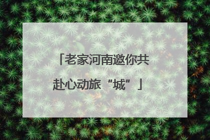 老家河南邀你共赴心动旅“城”