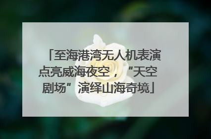 至海港湾无人机表演点亮威海夜空，“天空剧场”演绎山海奇境