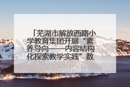 芜湖市解放西路小学教育集团开展“素养导向——内容结构化探索教学实践”数学专题研讨活动