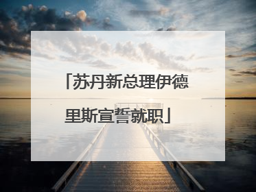苏丹新总理伊德里斯宣誓就职