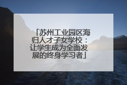苏州工业园区海归人才子女学校：让学生成为全面发展的终身学习者