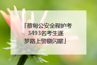 蔡甸公安全程护考 3493名考生逐梦路上警徽闪耀