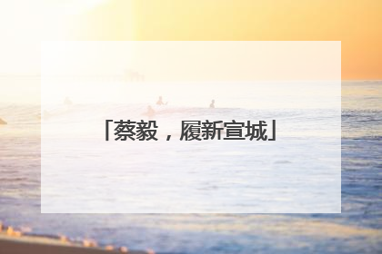 蔡毅，履新宣城