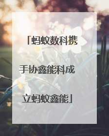 蚂蚁数科携手协鑫能科成立蚂蚁鑫能