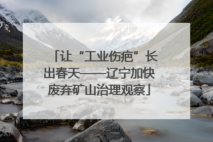 让“工业伤疤”长出春天——辽宁加快废弃矿山治理观察