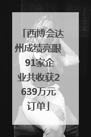 西博会达州成绩亮眼 91家企业共收获2639万元订单