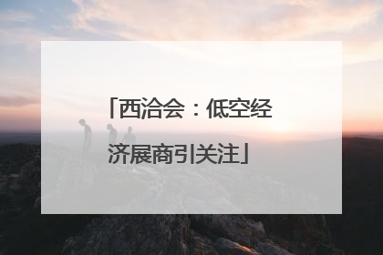 西洽会：低空经济展商引关注