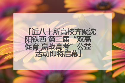 近八十所高校齐聚沈阳铁西 第二届“双高促育 赢战高考”公益活动即将启幕