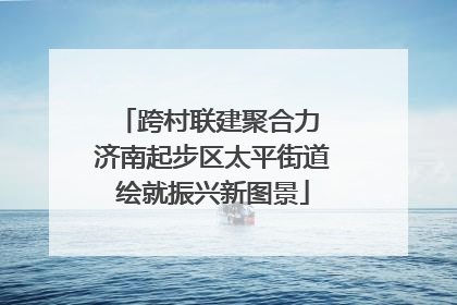 跨村联建聚合力 济南起步区太平街道绘就振兴新图景