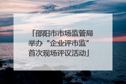 邵阳市市场监管局举办“企业评市监”首次现场评议活动