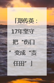 郑传英：17年坚守 把“伤口”变成“责任田”