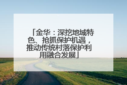 金华：深挖地域特色、抢抓保护机遇，推动传统村落保护利用融合发展