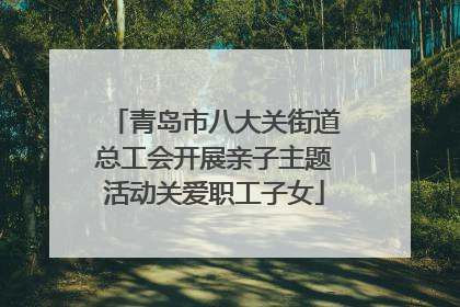 青岛市八大关街道总工会开展亲子主题活动关爱职工子女