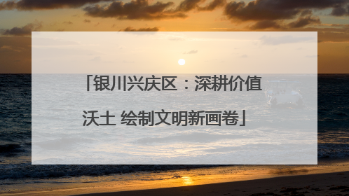 银川兴庆区：深耕价值沃土 绘制文明新画卷