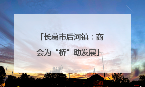 长葛市后河镇：商会为“桥”助发展