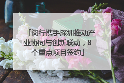 闵行携手深圳推动产业协同与创新联动，8个重点项目签约
