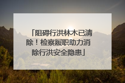 阻碍行洪林木已清除！检察履职助力消除行洪安全隐患