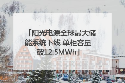 阳光电源全球最大储能系统下线 单柜容量破12.5MWh