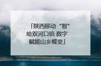 陕西移动“智”绘双河口镇 数字赋能山乡蝶变