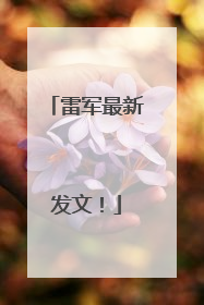 雷军最新发文！